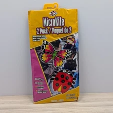 X-Kites MicroKite 2 Pack Butterfly & Ladybug Mini Mylar Kites Ready to Fly