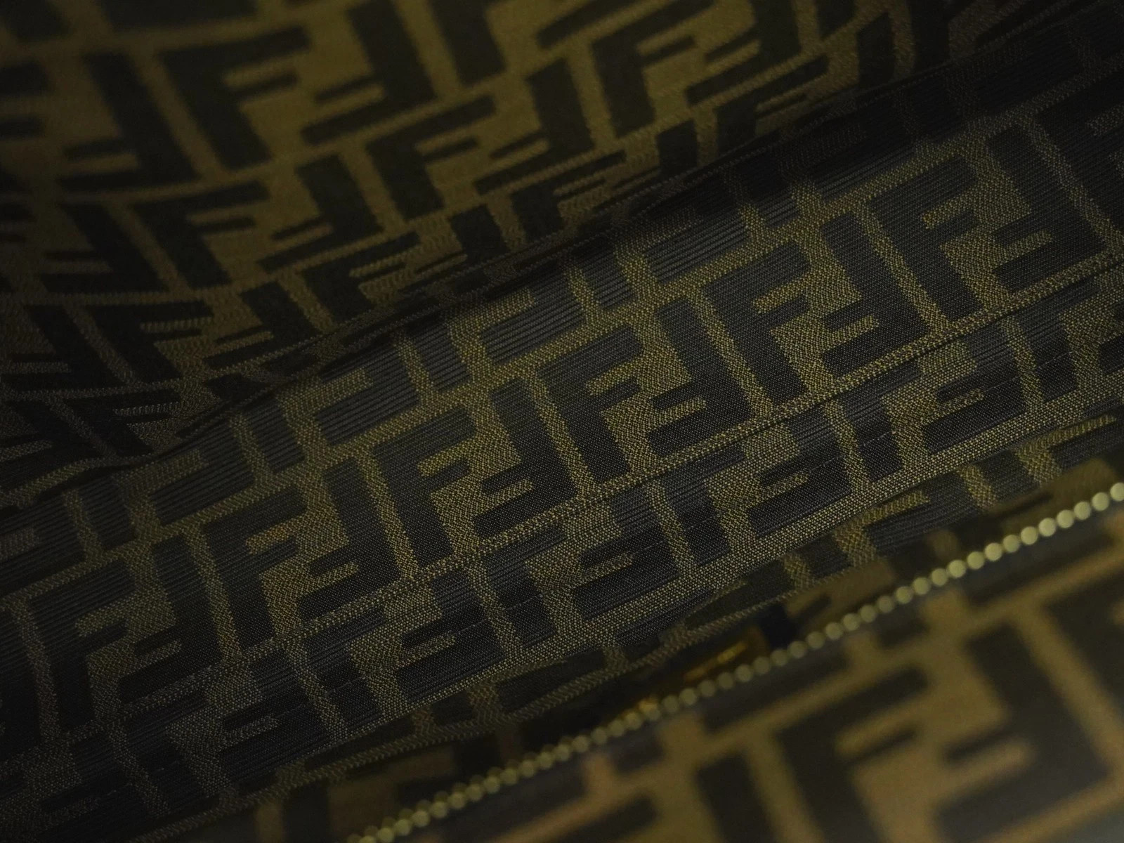 FENDI Peekaboo 8BN210 Leather 2way Handbag Crossbody Gray Gold Silver — image 19