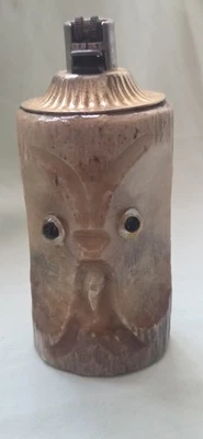 Briquet De Table En Pierre Sculptée En Forme Hibou. Vintage - Photo 1/4