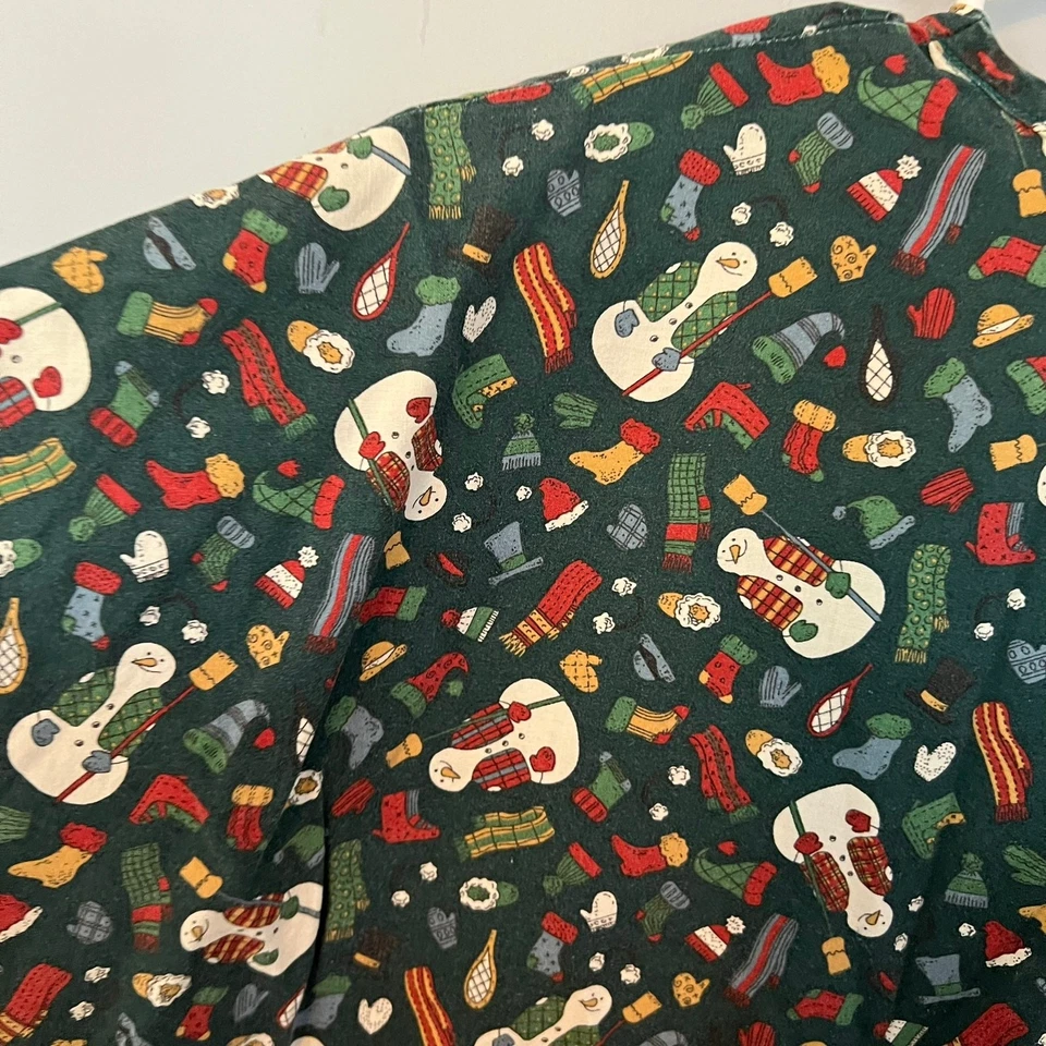 Handmade Winter Snowman Scrub Top Women's Plus Size 2X Stockings Christmas - Image 4 of 4