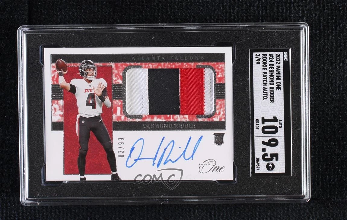 Desmond Ridder Panini One #24 Patch Autograph