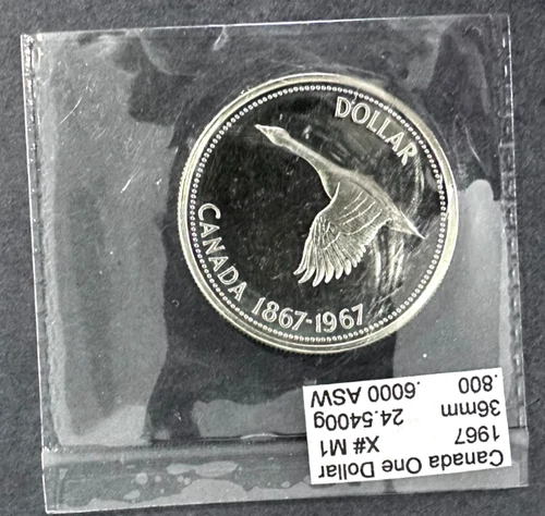 1967 Canada Silver Dollar $1 - Goose -- BU in sealed Packaging
