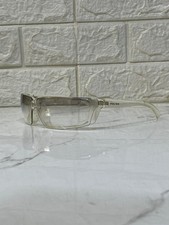 Vintage POLICE Eyeglasses Frame Clear Crystal Italy Y2K Transparent Rectangular