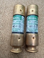 2 Bussmann HACR30 Time Delay Fuse 250V 30Amp Class RK5 Tested GOOD