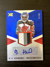 O.J. Howard 2017 Panini XR Rookie Swatch Autograph Blue /49 RSA-OH RC Patch Auto