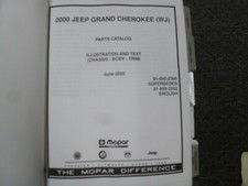2000 Jeep Grand Cherokee Parts Catalog Manual Laredo Limited 4.0l 4.7l V8 2000 Jeep Grand Cherokee Parts Catalog Manual Laredo Limited 4.0l 4.7l V8