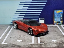 🔥 Hot Wheels MCLAREN SPEEDTAIL Exotic Diorama Car Culture Real Riders Red New