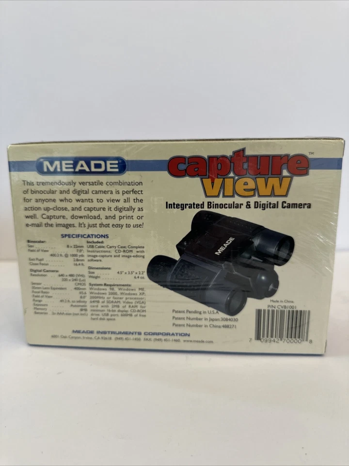 NEW Meade CaptureView 8x22 Digital Camera Binoculars CVB1001 - Image 3 of 4