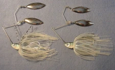 Lot of 2 ~Pro Assassinator Clacker 1/4 oz Spinnerbait DT-DWN Sexy Threadfin Shad