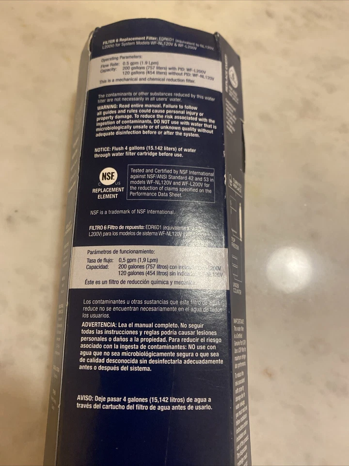 every drop by whirlpool ice and water refridgerator filter 6-single pack- EDR6D1 - Image 3 of 4
