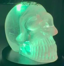 Shot for Brains 1 oz Silver encased in a Light Up Resin Skull by Locker Mint