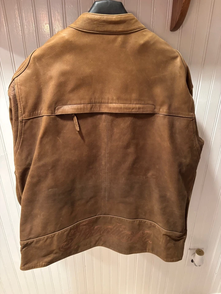 Chaqueta de cuero marrón para hombre Indian Motorcycle 3XL - ¡¡Apenas usada!!! Foto 3 de 4