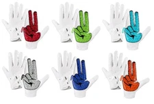 Grip Boost Peace, Shaka, and Hook 'Em Football Gloves Pro Elite 6.0 - ADULT