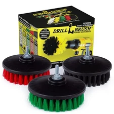 Threaded Scrub Brushes fit Pneumatic Dual Action Rotary Polishers and DAs