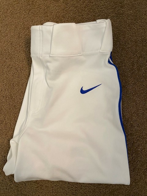 Nike Men's Vapor Select High Piped Baseball Pants, White/Royal, Size ...