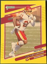 2021 Panini Donruss Football Press Proof Yellow Parallel #7 Antonio Gibson