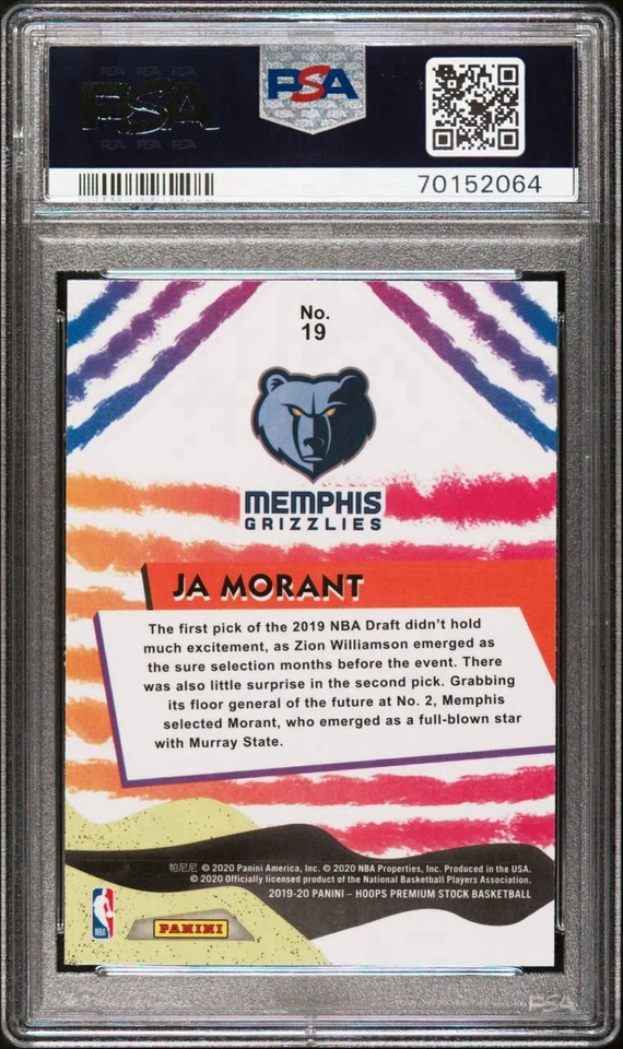 💣🔫2019-20 Panini NBA Hoops Premium Ja Morant Rookie We Got Next PSA 10 💣🔫 - Image 2 of 3