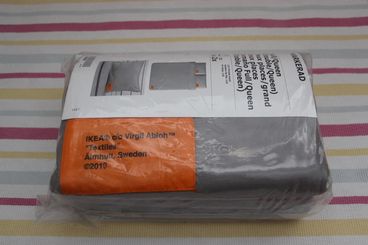 BRAND NEW|Virgil Abloh x IKEA MARKERAD | Duvet Cover & 2 Pillowcases  Full/Queen