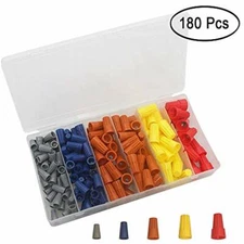 180Pcs Electrical Wire Connectors Screw Terminals Easy Twist On Kit With Spring