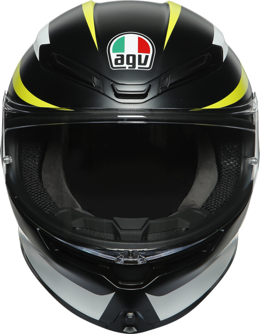 【美品】AGV K6 RAPID 46 MATT YELLOW K6 E2205 TOP - RAPID 46 MATT BLACK/WH/YELLOW