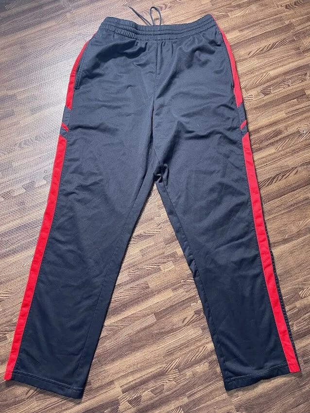 Tek Gear Men's Active Track Pants Dark Gray/Red Size M Medium