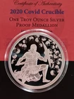 1 oz silver proof cov Crucible .999 Pure COA BOX SSG Silver Shield