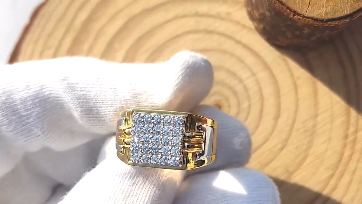 Ct J-K/SI1 Real Natural Certified Diamonds Men's Ring