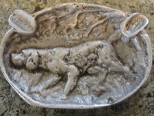 CENICERO DE METAL PUNTERO PERRO DE CAZA GOLDEN RETRIEVER LABORATORIO LABRADOR IRLANDÉS SETTER ABEJAR
