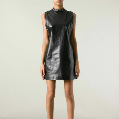 Saint Laurent YSL (Hedi Slimane) Studded Leather Shift Dress Size FR 34 /  US 2 | eBay