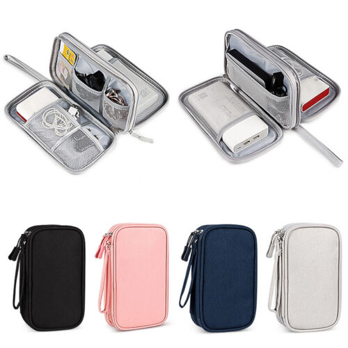 Electronic Accessories USB Cord Charger Cable Organizer Bag Travel Storage Case - Afbeelding 1 van 25