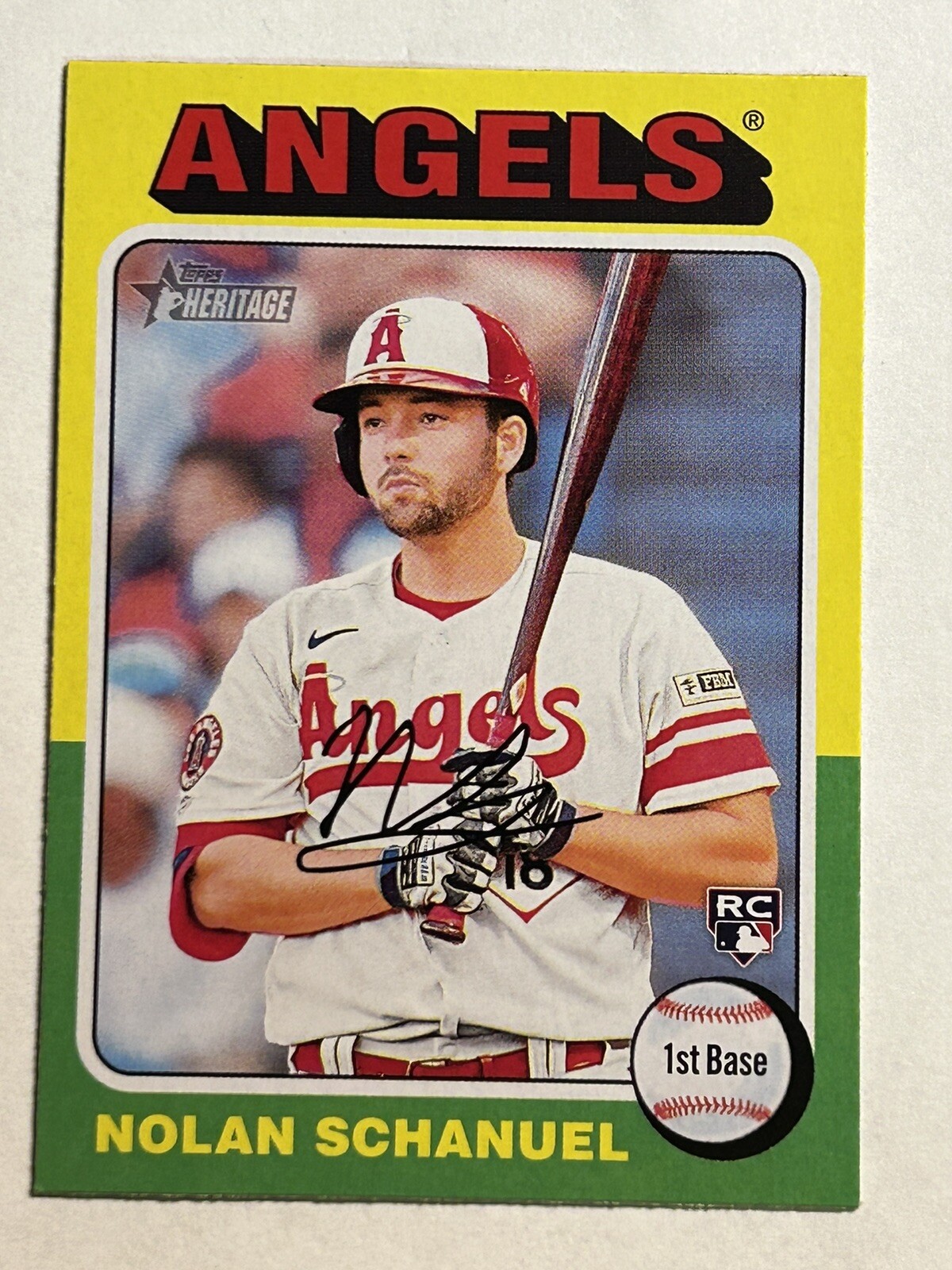 2024 Topps Heritage Nolan Schanuel RC #389 Los Angeles Angels
