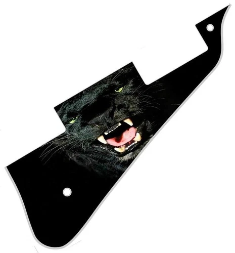 Pickguard Graphical Compatible with  Gibson LP Guitar Black Panther