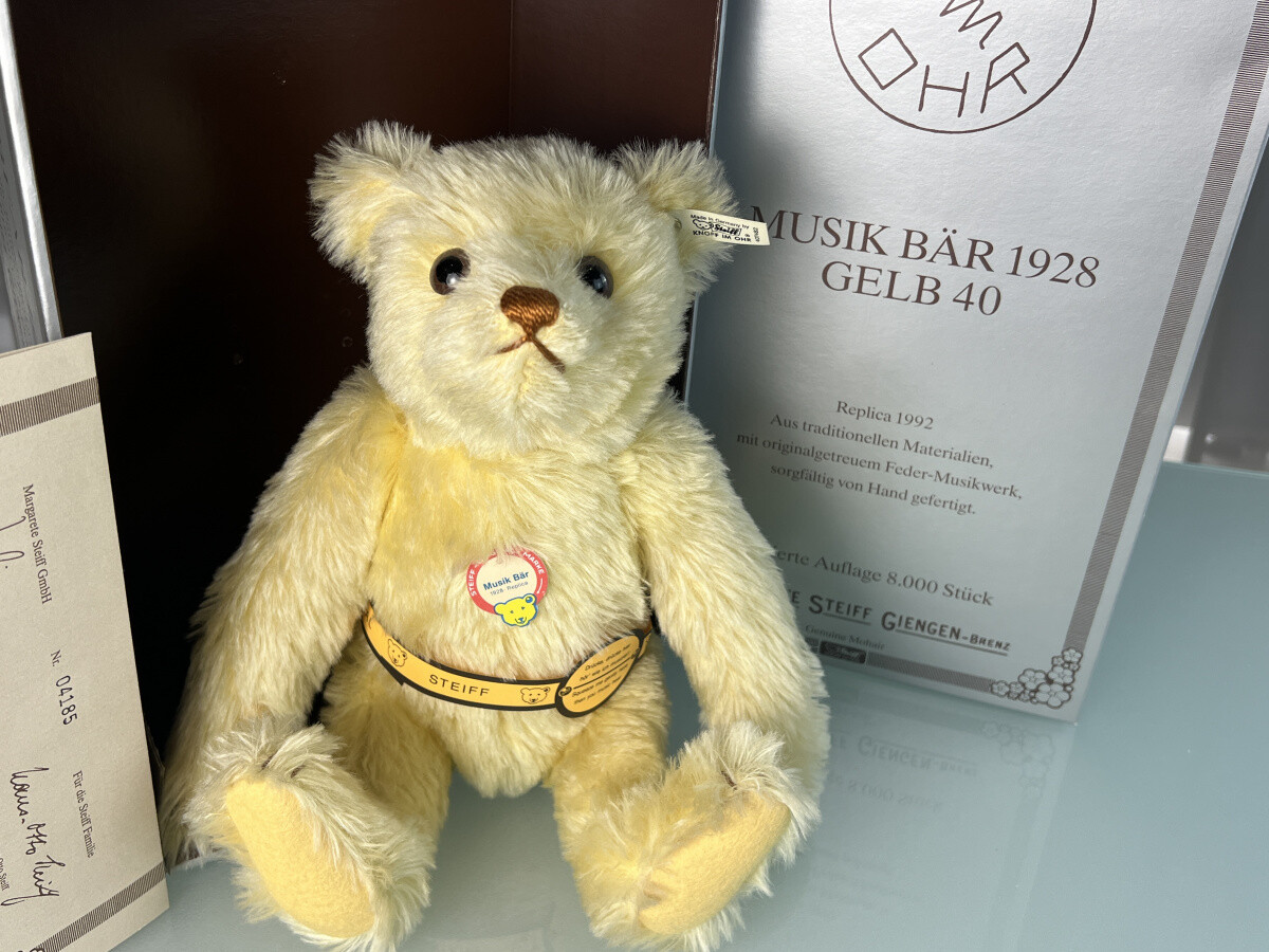 Steiff Tier 407482 Teddy Musik Bär 40 cm. Top Zustand | eBay