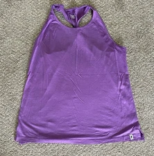 SMARTWOOL Womens Large Purple Tank Top Twist Back EUC