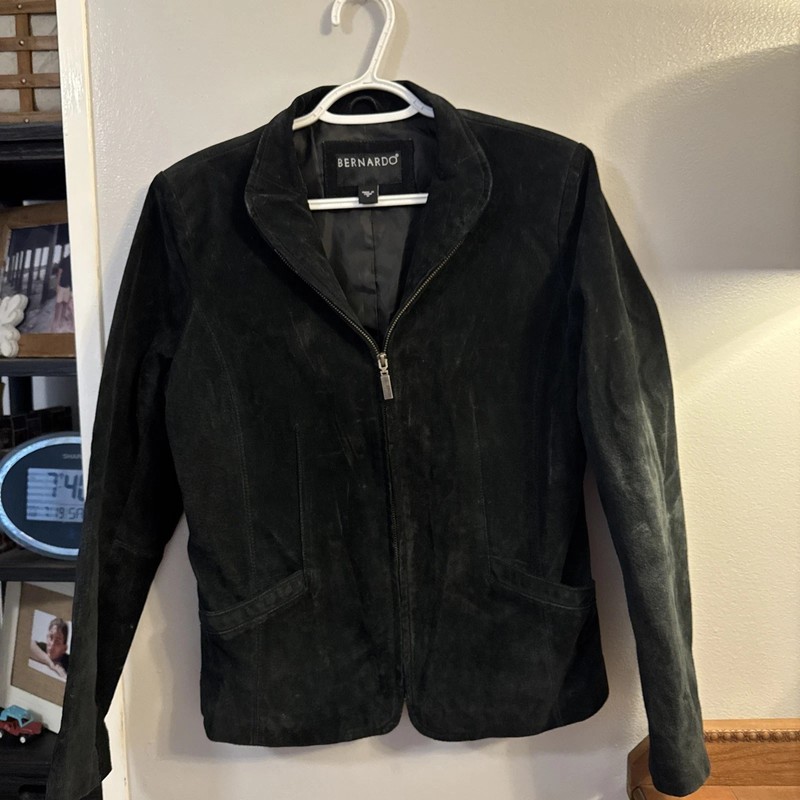 Bernardo Nordstrom Genuine Leather Suede Jacket Collared Full Zip Size Medium