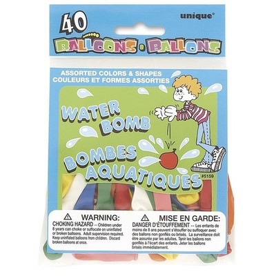 Water Bomb Balloons, 40 Count - Colorful & Ultra-Durable Balloons