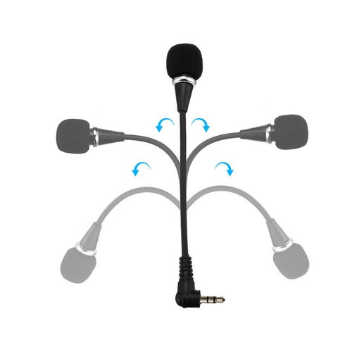 Flexible Plug And Play PC Mobile Phone Laptop Mini 3.5mm Jack Microphone Speaker - Afbeelding 8 van 10