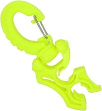 Scuba Diving Double Hose Holder with Clip - Yellow