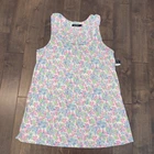 NEW Ralph Lauren Floral Ruffle Sleep Shirt XL Blue Pink Sleeveless Nightgown