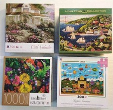 Lot Of 4 Various Jigsaw Puzzles 3/1000 and 1 /750 Piece Puzzle New Sealed