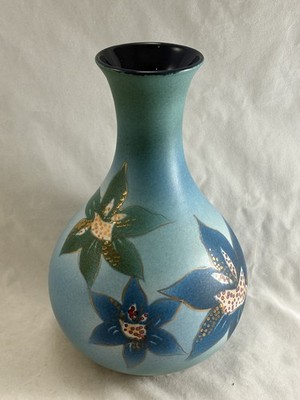 VINTAGE JORDI SERRA Spain blaue Blumenvase 23 cm