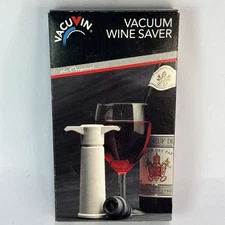 The Original Vacu Vin Wine Saver preserves wine under vacuum NEW In Box Rare HTF