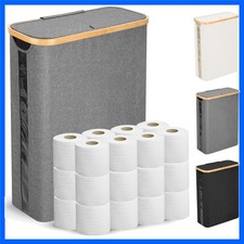 Elegant Large Toilet Paper Storage Basket - Holds 20 Regular or 15 Mega Rolls