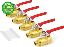 5PCS 1/8 Inch Brass Mini Ball Valve Shut Off Male Female NPT Pipe Fitting