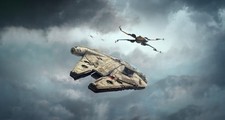 Star Wars millennium falcon xwing ships science Custom Gaming Mat Desk 3468