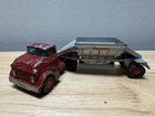 Vintage 1964 Lesney Matchbox King Size K-4 Fruehauf Hopper Train Red Semi Truck