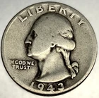 1943 P Washington 90% Silver Quarter Circulated Condition 25c US Coin - 2734
