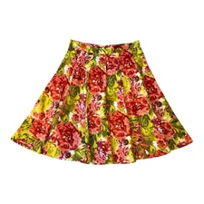 Grace Elements Floral Print Full Midi Skirt Women's Size 14 Party Garden NWT