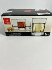 Vintage set of 6 Shot Glasses 5,6 cl Hand Made Italy