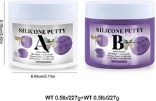 Flexible Silicone Mold Making Putty (7/8 LB) - 1:1 Easy Mix Ratio, Fast-Curing